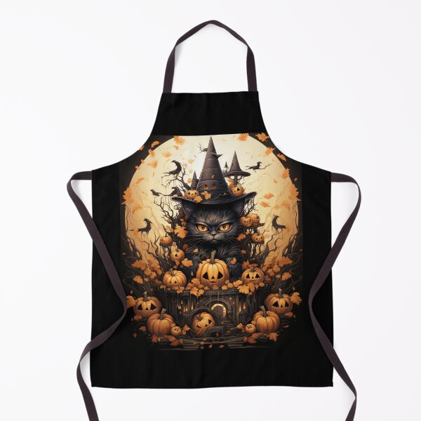 Item preview, Cat with hat and pumpkins designed and sold by HarriPaloma.