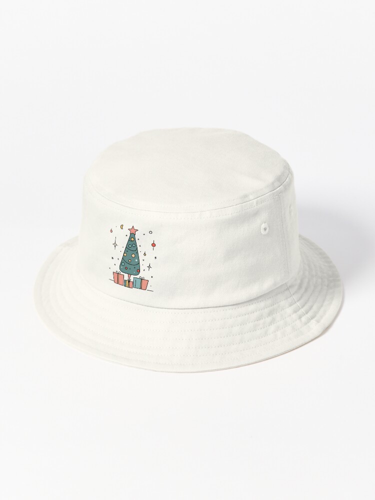 Thumbnail 1 of 6, Bucket Hat, Christmas Tree Minimalistic Drawing designed and sold by Patricks-Art.
