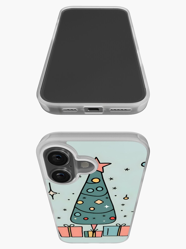 Thumbnail 3 of 5, iPhone Case, Christmas Tree Minimalistic Drawing designed and sold by Patricks-Art.
