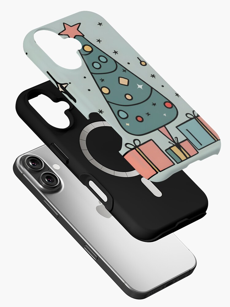 Thumbnail 2 of 4, iPhone Case, Christmas Tree Minimalistic Drawing designed and sold by Patricks-Art.
