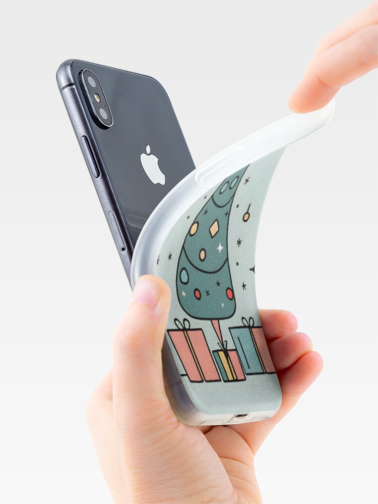 Thumbnail 4 of 5, iPhone Case, Christmas Tree Minimalistic Drawing designed and sold by Patricks-Art.