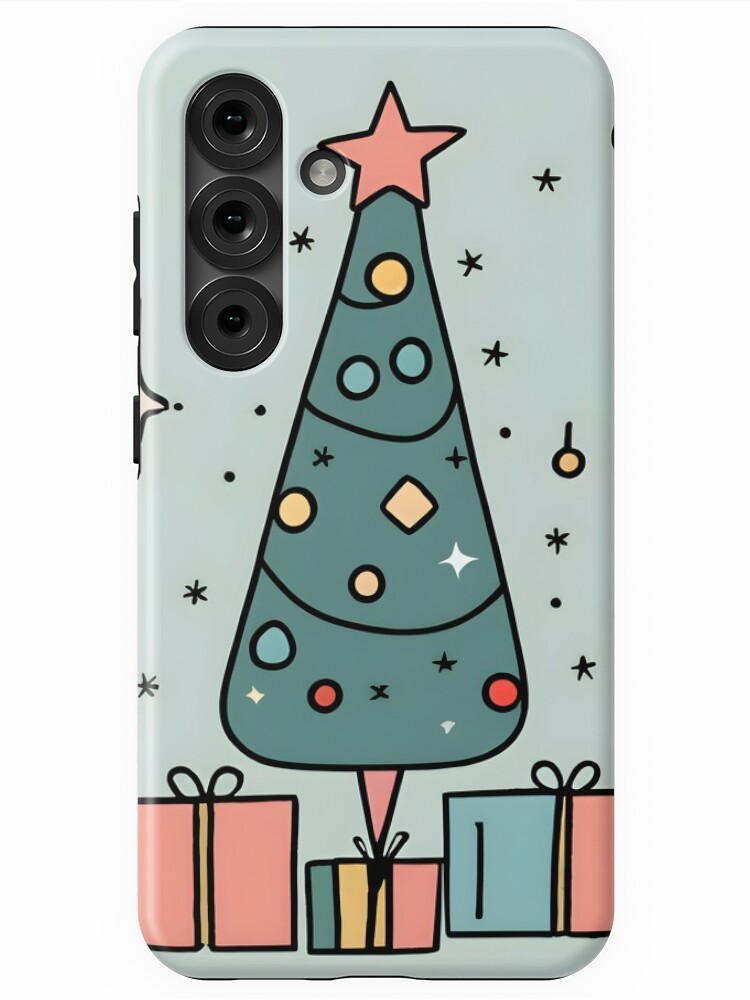 Thumbnail 1 of 4, Samsung Galaxy Phone Case, Christmas Tree Minimalistic Drawing designed and sold by Patricks-Art.