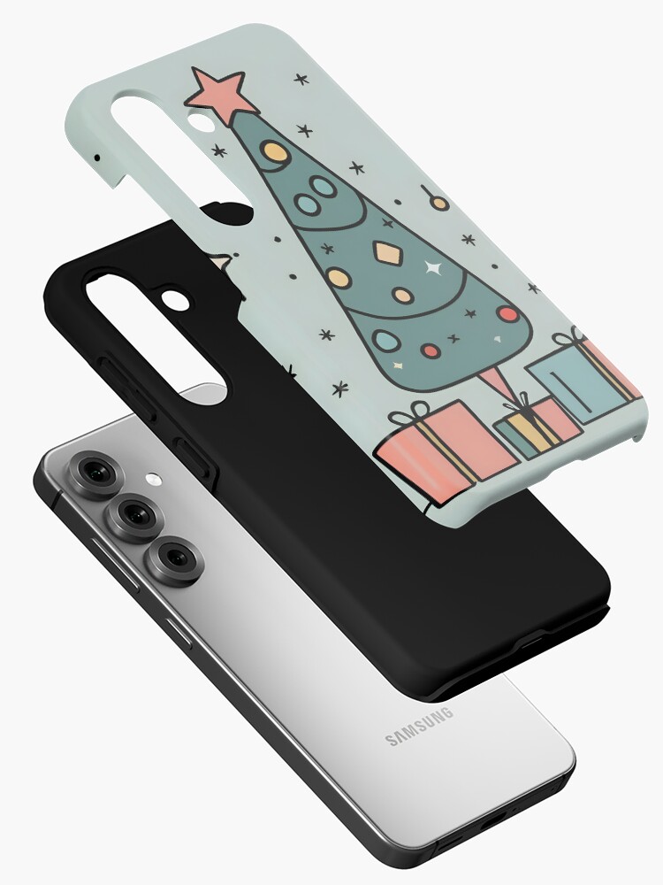 Thumbnail 2 of 4, Samsung Galaxy Phone Case, Christmas Tree Minimalistic Drawing designed and sold by Patricks-Art.