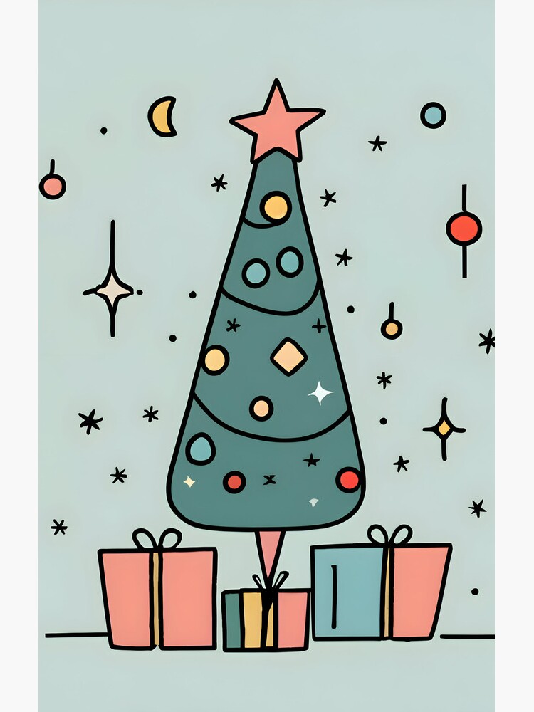 Thumbnail 4 of 4, Samsung Galaxy Phone Case, Christmas Tree Minimalistic Drawing designed and sold by Patricks-Art.