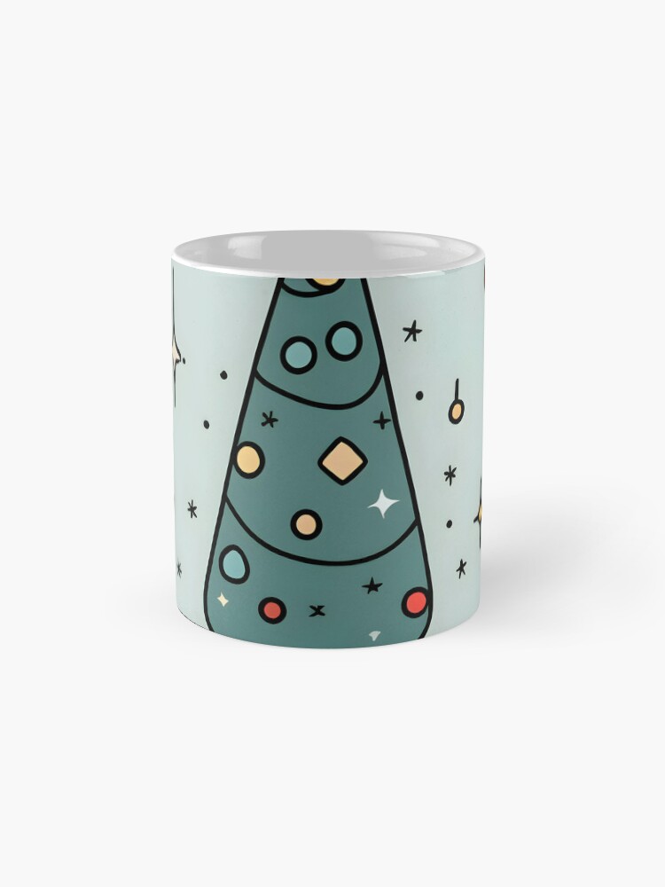Thumbnail 4 of 6, Coffee Mug, Christmas Tree Minimalistic Drawing designed and sold by Patricks-Art.