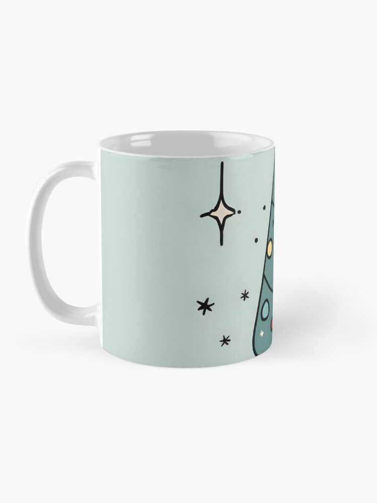 Thumbnail 3 of 6, Coffee Mug, Christmas Tree Minimalistic Drawing designed and sold by Patricks-Art.