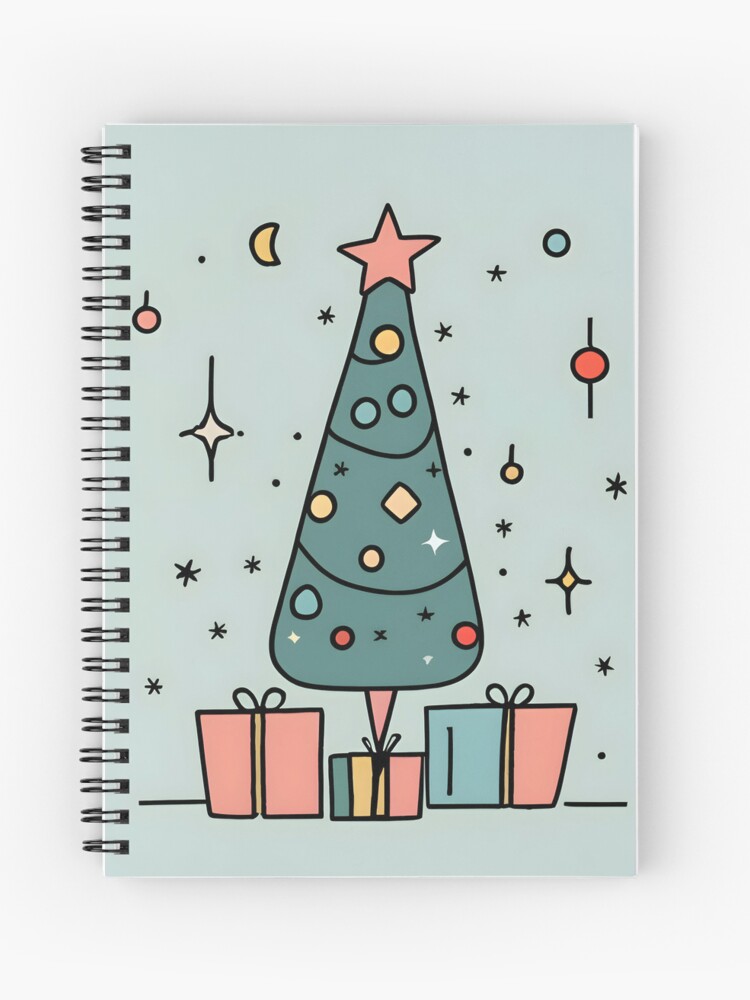 Thumbnail 1 of 3, Journal, Christmas Tree Minimalistic Drawing designed and sold by Patricks-Art.