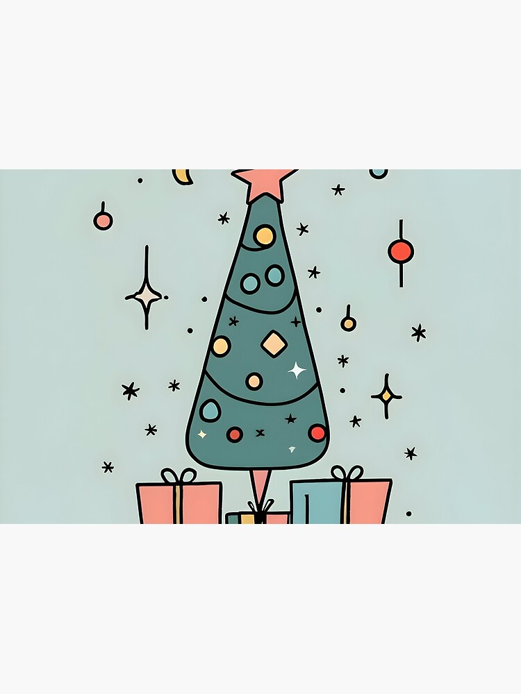 Thumbnail 3 of 3, Journal, Christmas Tree Minimalistic Drawing designed and sold by Patricks-Art.