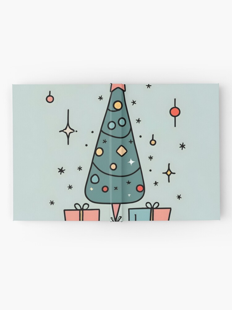 Thumbnail 2 of 3, Journal, Christmas Tree Minimalistic Drawing designed and sold by Patricks-Art.