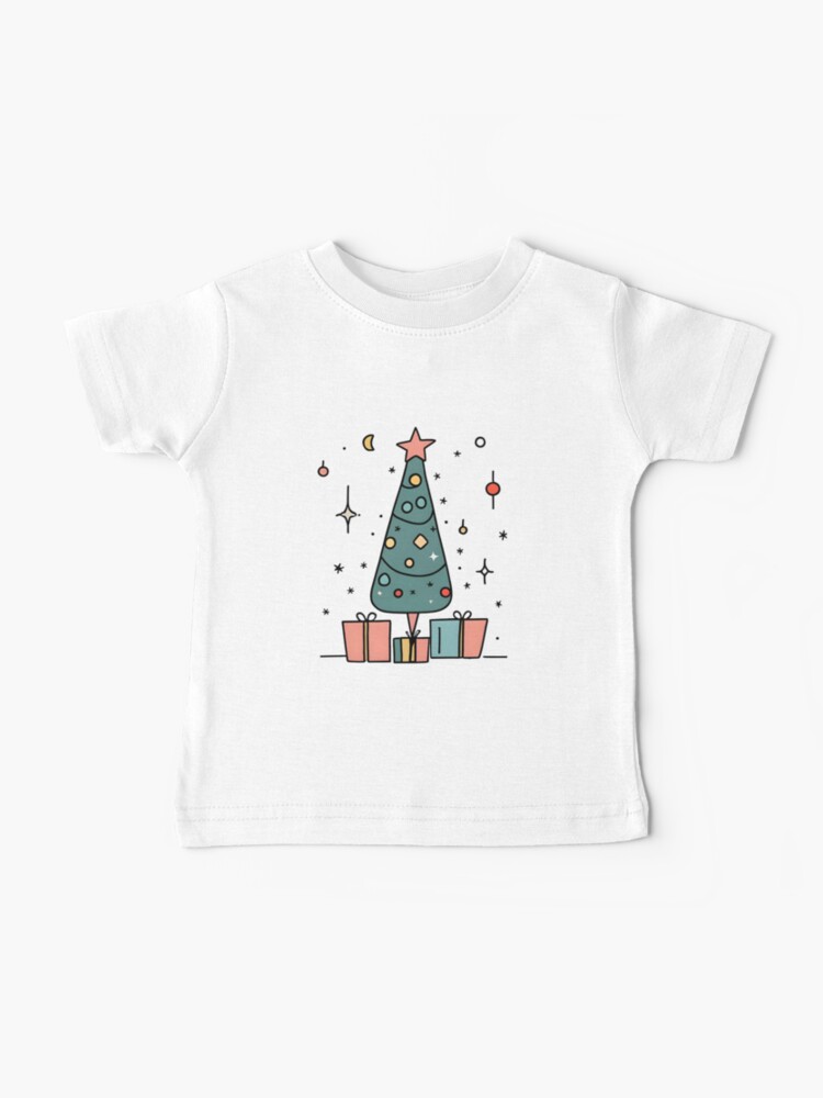 Thumbnail 1 of 2, Baby T-Shirt, Christmas Tree Minimalistic Drawing designed and sold by Patricks-Art.