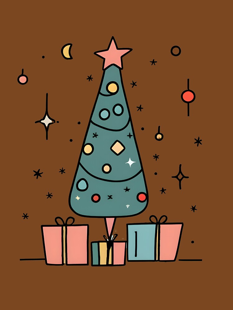 Thumbnail 7 of 7, Pullover Sweatshirt, Christmas Tree Minimalistic Drawing designed and sold by Patricks-Art.