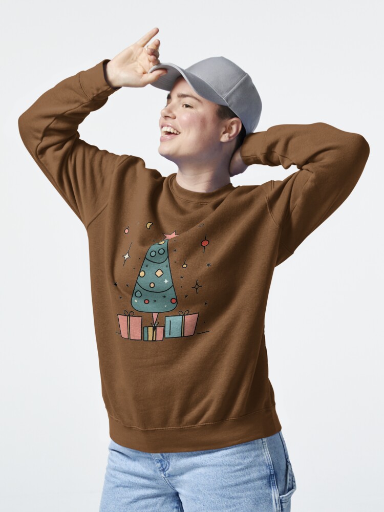 Thumbnail 5 of 7, Pullover Sweatshirt, Christmas Tree Minimalistic Drawing designed and sold by Patricks-Art.