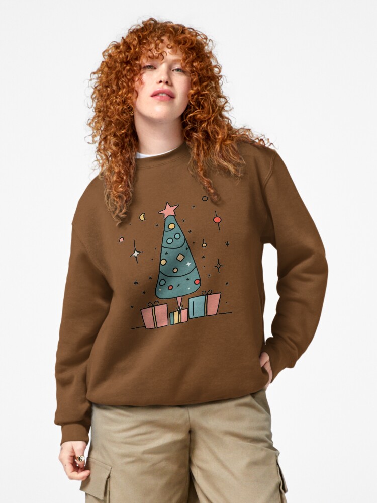 Thumbnail 4 of 7, Pullover Sweatshirt, Christmas Tree Minimalistic Drawing designed and sold by Patricks-Art.