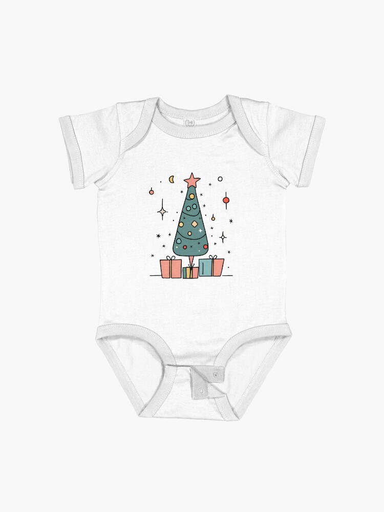 Thumbnail 1 of 2, Baby One-Piece, Christmas Tree Minimalistic Drawing designed and sold by Patricks-Art.