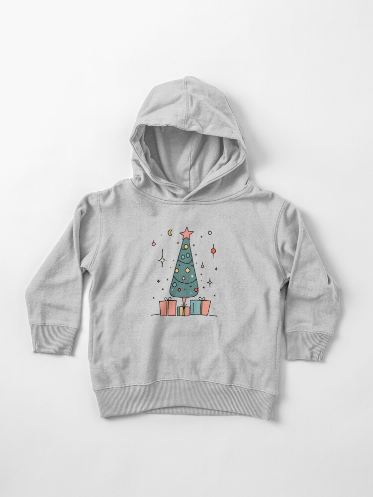 Thumbnail 1 of 5, Toddler Pullover Hoodie, Christmas Tree Minimalistic Drawing designed and sold by Patricks-Art.