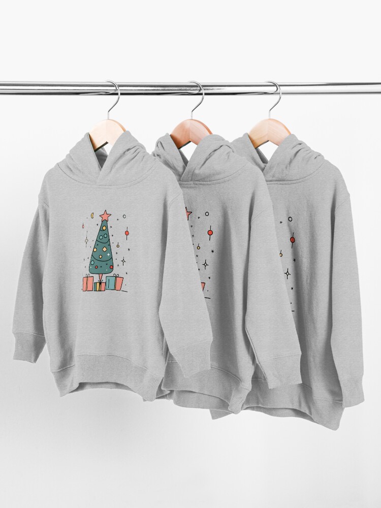 Thumbnail 3 of 5, Toddler Pullover Hoodie, Christmas Tree Minimalistic Drawing designed and sold by Patricks-Art.