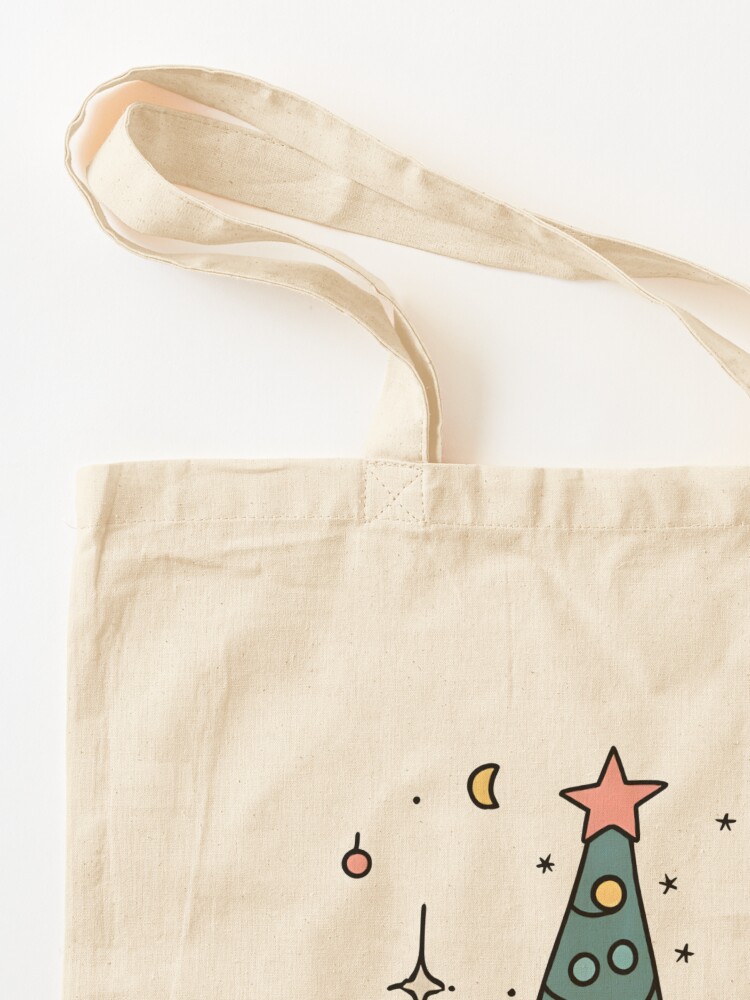 Thumbnail 3 of 5, Tote Bag, Christmas Tree Minimalistic Drawing designed and sold by Patricks-Art.