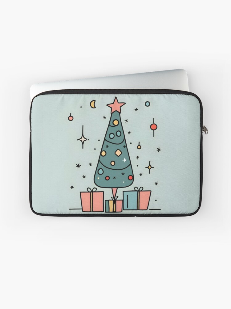 Thumbnail 1 of 2, Laptop Sleeve, Christmas Tree Minimalistic Drawing designed and sold by Patricks-Art.