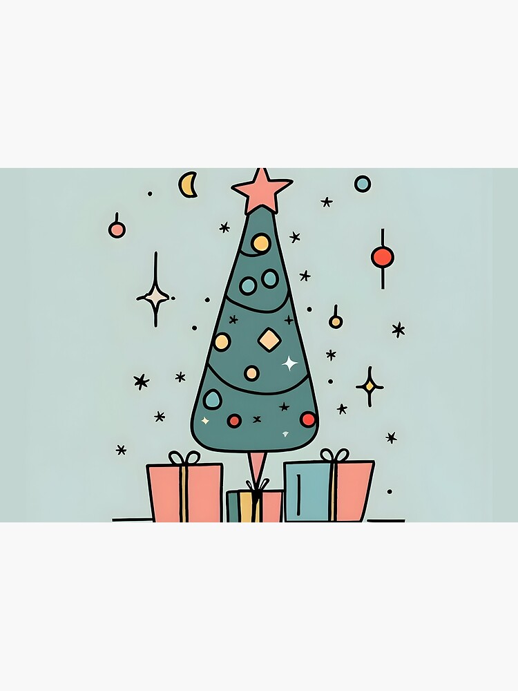 Thumbnail 2 of 2, Jigsaw Puzzle, Christmas Tree Minimalistic Drawing designed and sold by Patricks-Art.