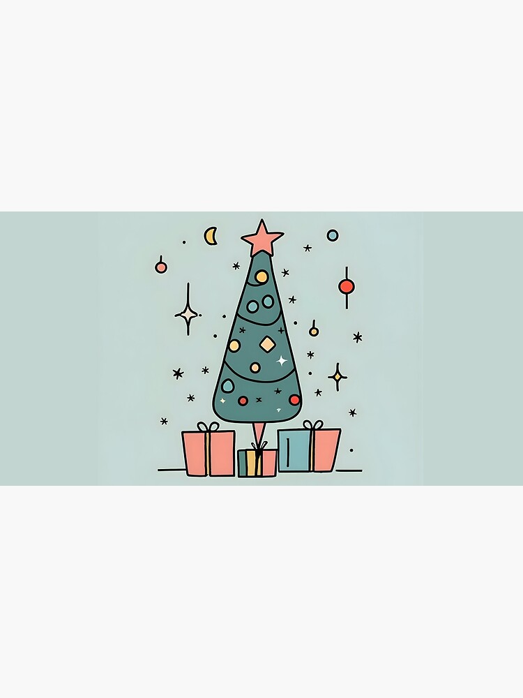 Thumbnail 5 of 5, Mouse Pad, Christmas Tree Minimalistic Drawing designed and sold by Patricks-Art.