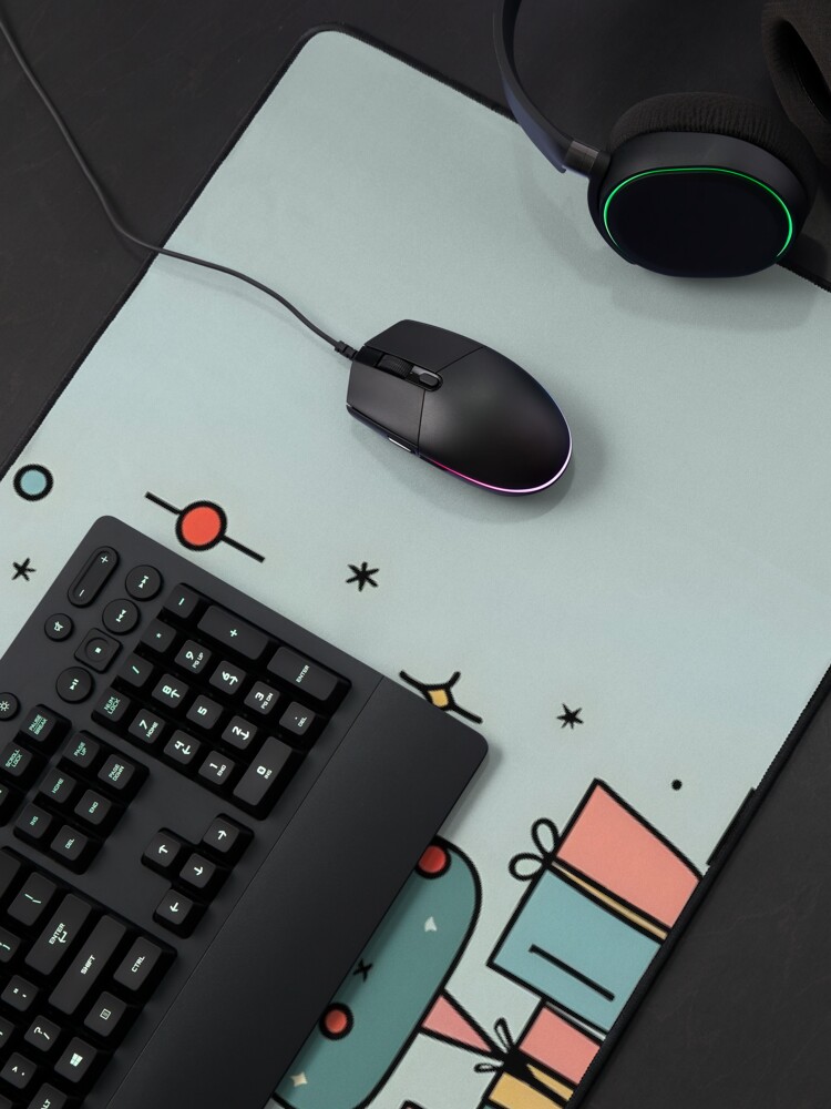 Thumbnail 4 of 5, Mouse Pad, Christmas Tree Minimalistic Drawing designed and sold by Patricks-Art.