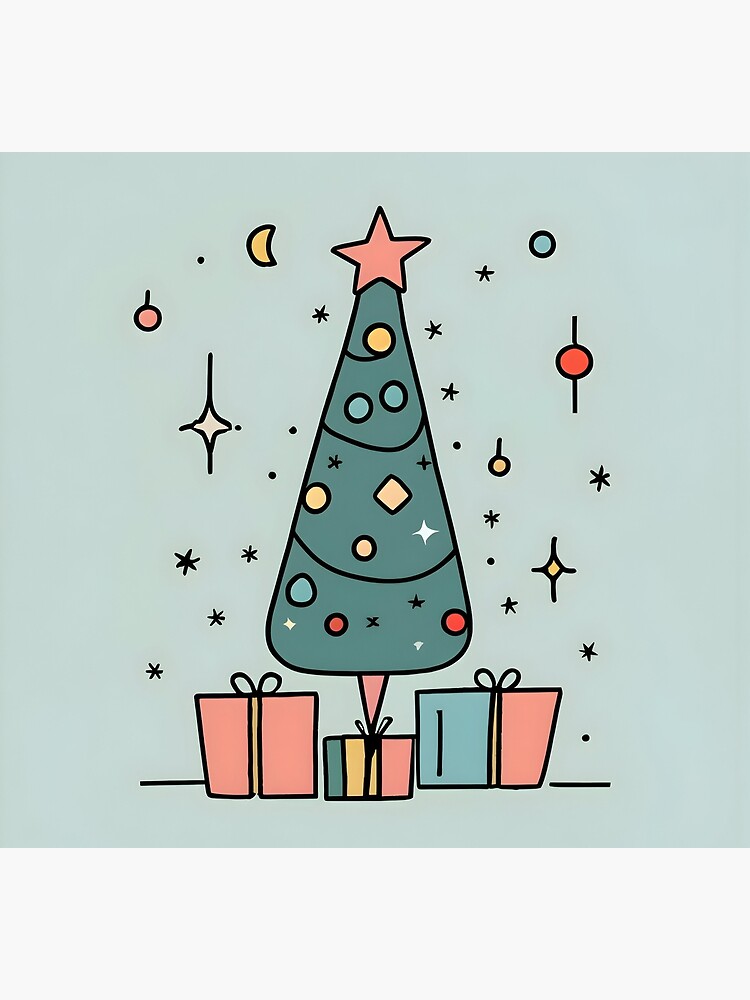 Thumbnail 5 of 5, Socks, Christmas Tree Minimalistic Drawing designed and sold by Patricks-Art.