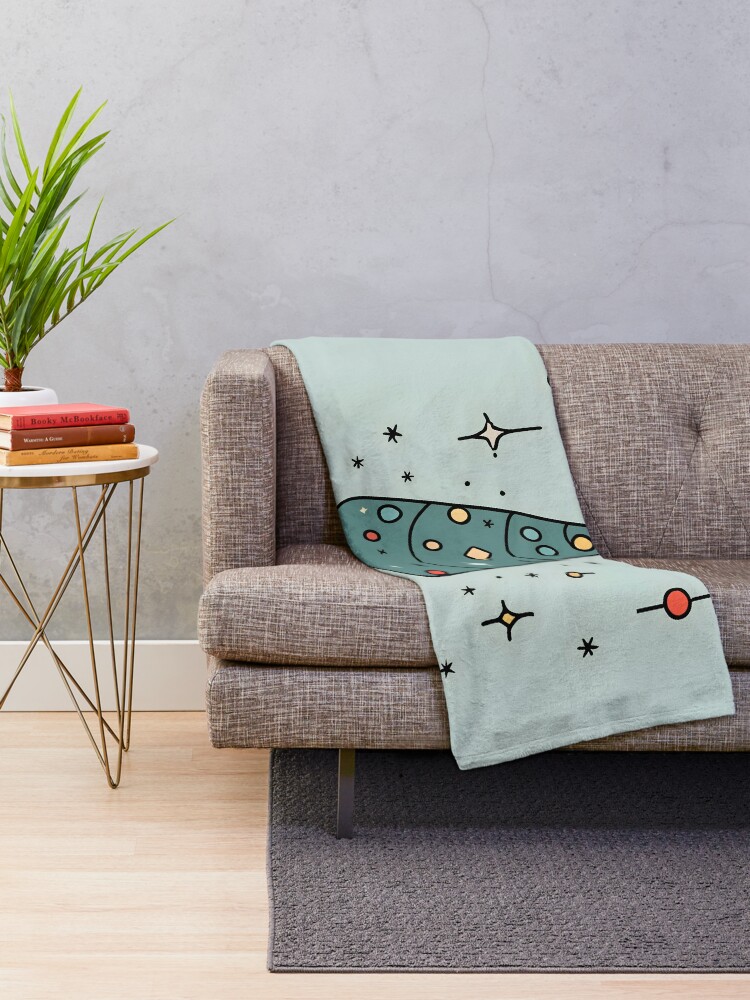 Thumbnail 2 of 6, Throw Blanket, Christmas Tree Minimalistic Drawing designed and sold by Patricks-Art.