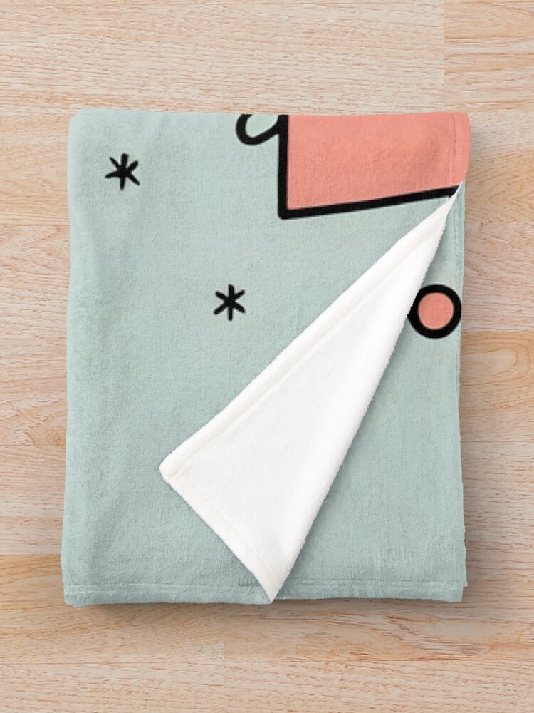 Thumbnail 3 of 6, Throw Blanket, Christmas Tree Minimalistic Drawing designed and sold by Patricks-Art.