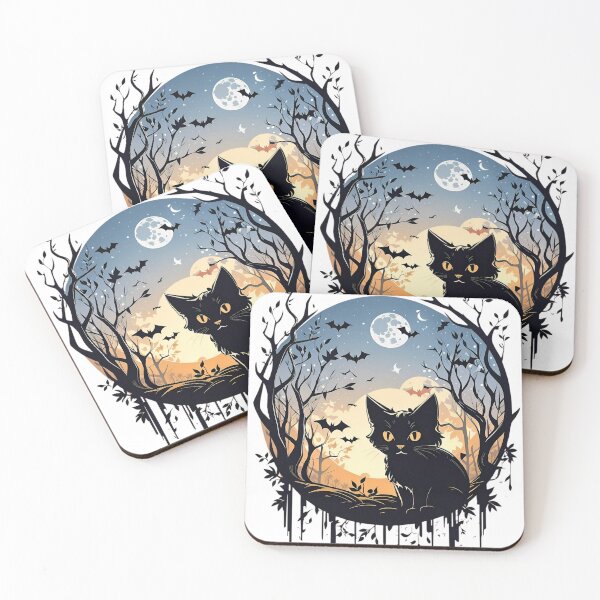Item preview, Spooky Black Cat Halloween Delights designed and sold by maipusiri.