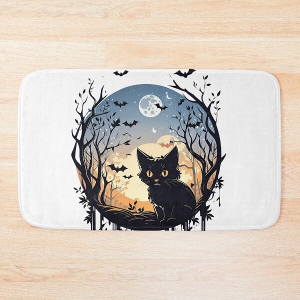 Item preview, Spooky Black Cat Halloween Delights designed and sold by maipusiri.