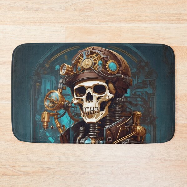 Item preview, Steampunk skeleton in a helmet designed and sold by twisted-dot.