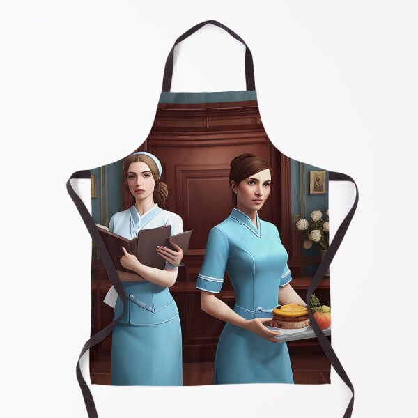 Item preview, Nurses wearing light blue scrubs, having lunch in the common room designed and sold by Colin Bentham.