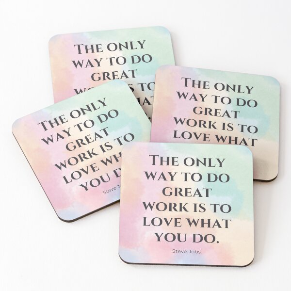 Item preview, The only way to do great work is to love what you do. Inspirational Quote designed and sold by Shamartist.