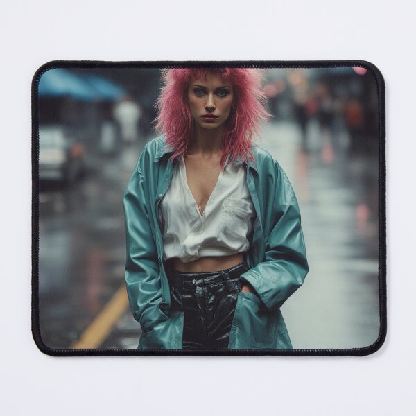 Item preview, Cyberpunk woman in the rain designed and sold by FlyingAcehole.