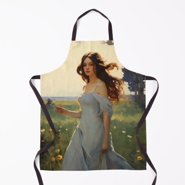 Item preview, Impressionist Radiance: Lady in Blue Amidst Sunlit Hues designed and sold by oanaunciuleanu.