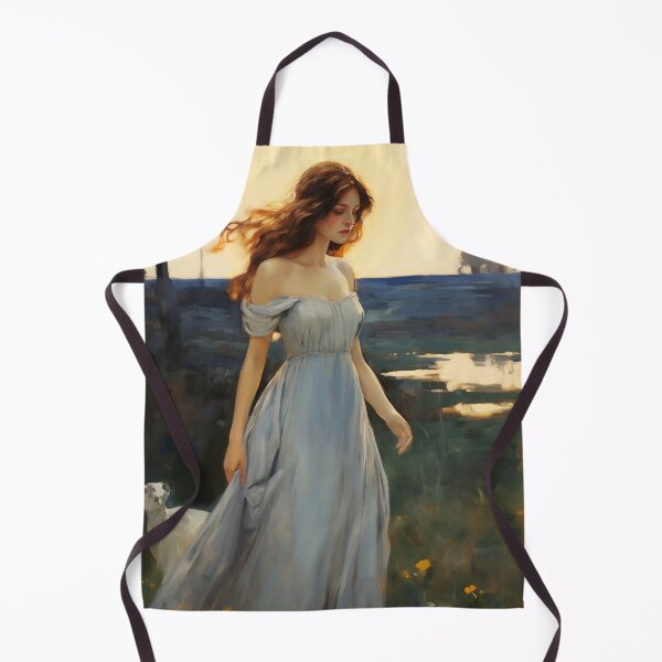 Item preview, Impressionist Radiance: Lady in Blue Amidst Sunlit Hues designed and sold by oanaunciuleanu.