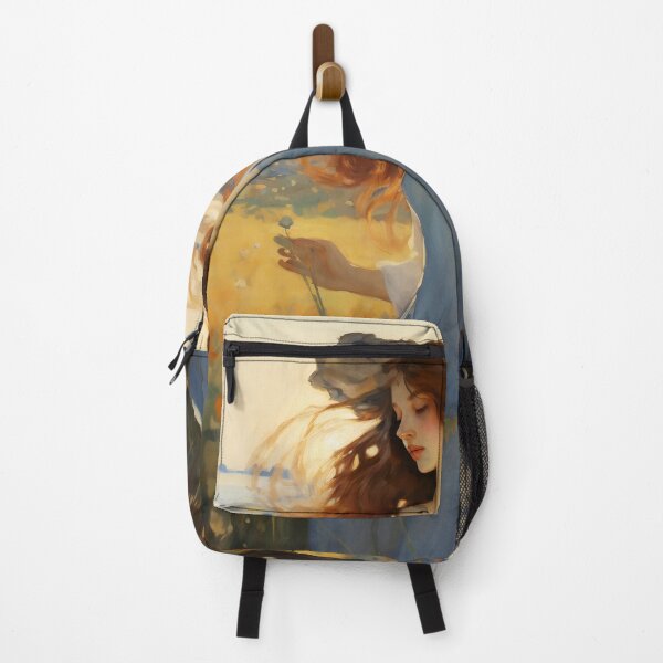 Item preview, Impressionist Radiance: Lady in Blue Amidst Sunlit Hues designed and sold by oanaunciuleanu.