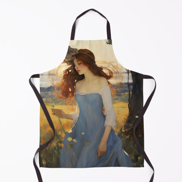 Item preview, Impressionist Radiance: Lady in Blue Amidst Sunlit Hues designed and sold by oanaunciuleanu.