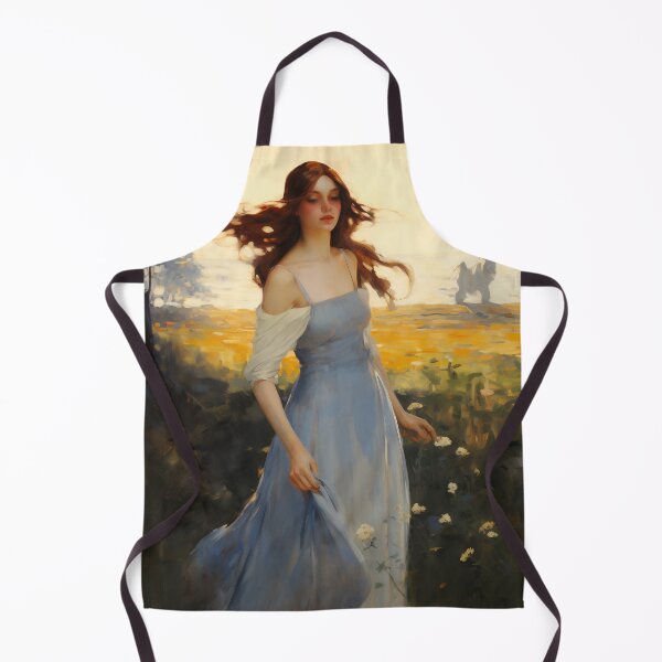 Item preview, Impressionist Radiance: Lady in Blue Amidst Sunlit Hues designed and sold by oanaunciuleanu.