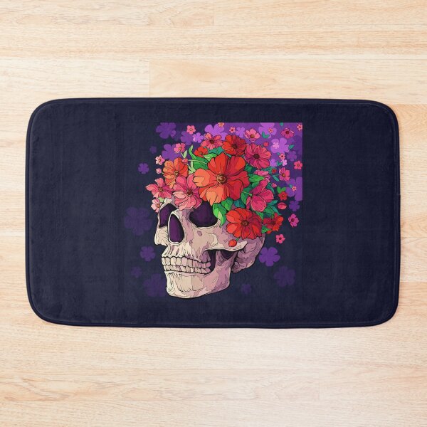 Item preview, Skull with Flowers designed and sold by Black-Orc.