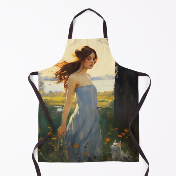 Item preview, Impressionist Radiance: Lady in Blue Amidst Sunlit Hues designed and sold by oanaunciuleanu.