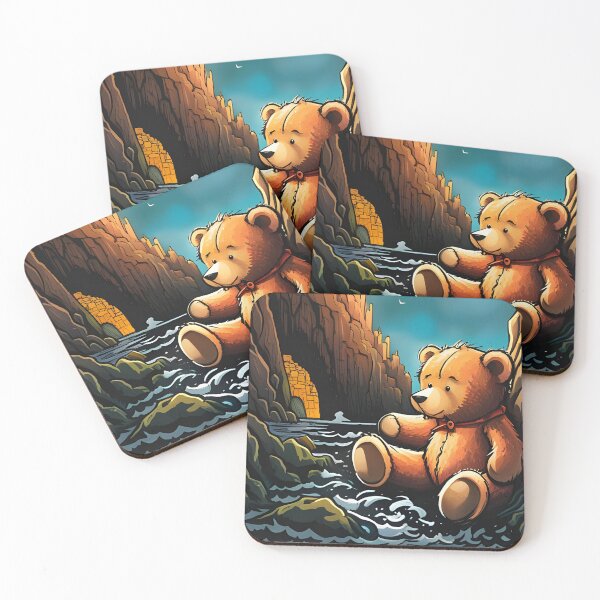 Item preview, Teddy exploring inside Fingal's cave designed and sold by Colin Bentham.