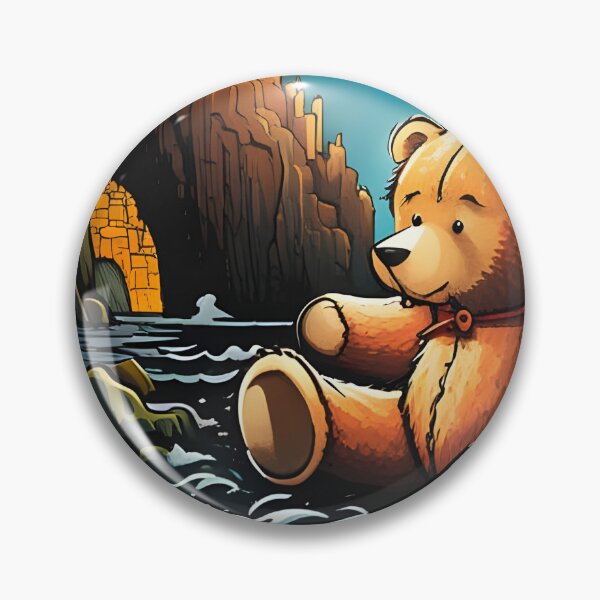 Item preview, Teddy exploring inside Fingal's cave designed and sold by Colin Bentham.