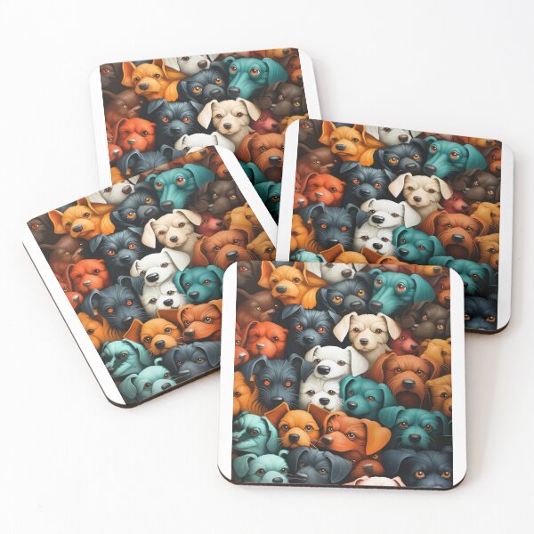 Item preview, Colorful cute cartoon dogs group 1 designed and sold by Earth Celebration Designs.