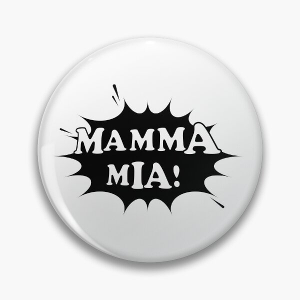 Item preview, Mamma mia. Oh mum or Oh my god in italian language . Pop art style. White background.  designed and sold by ElenaPost.