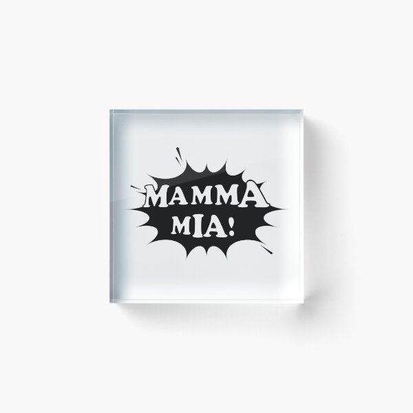 Item preview, Mamma mia. Oh mum or Oh my god in italian language . Pop art style. White background.  designed and sold by ElenaPost.