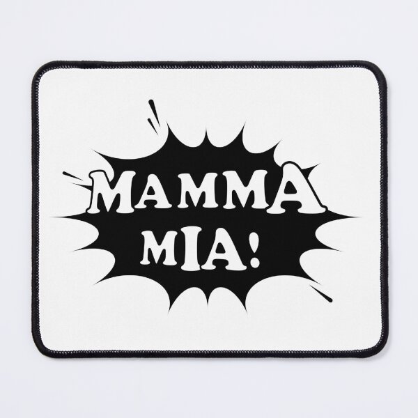 Item preview, Mamma mia. Oh mum or Oh my god in italian language . Pop art style. White background.  designed and sold by ElenaPost.