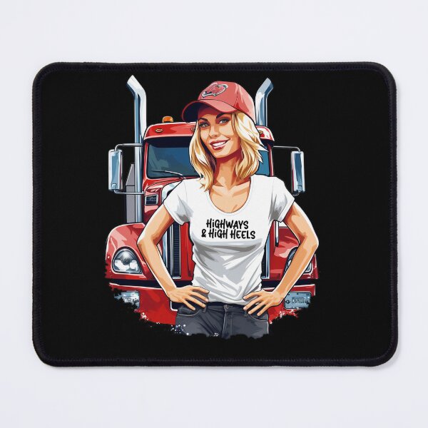 Item preview, Woman's truck driver. Highways & High Heels designed and sold by PepeCartoon.