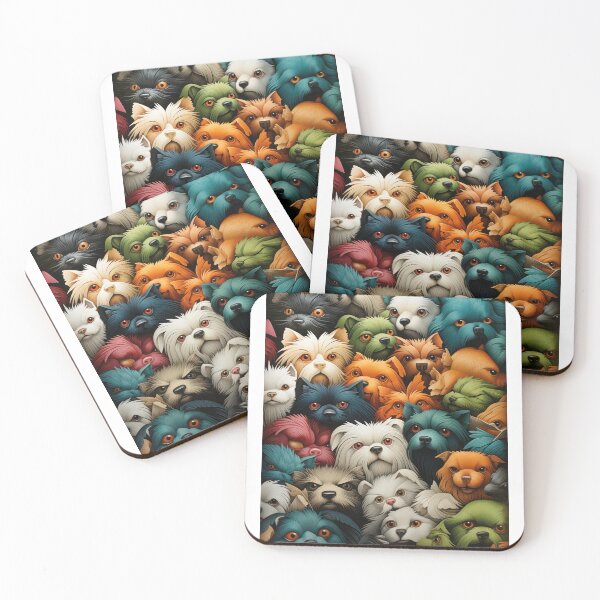 Item preview, Colorful cute cartoon dogs group 2 designed and sold by Earth Celebration Designs.