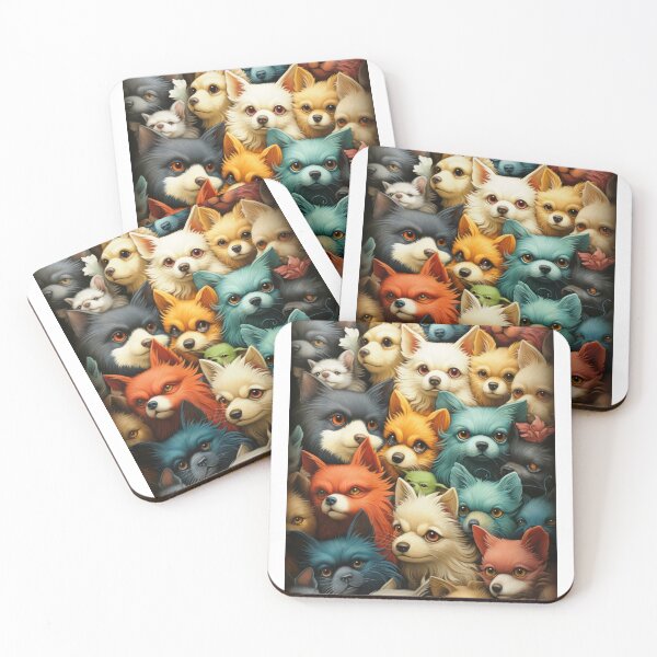 Item preview, Colorful cute cartoon dogs group 3 designed and sold by Earth Celebration Designs.
